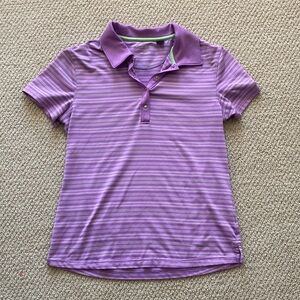 Tommy Armour Dri-Logic Golf Polo Shirt Top Women’s Size Small Striped Purple